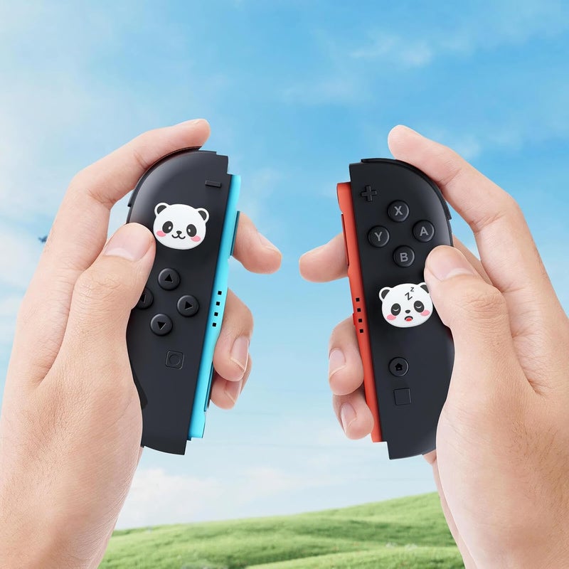 Jemdo 4 Pack Silicone Joystick Grip Caps Anti Slip Thumb Stick Covers Panda Design for Mini Handheld Devices - Image 4